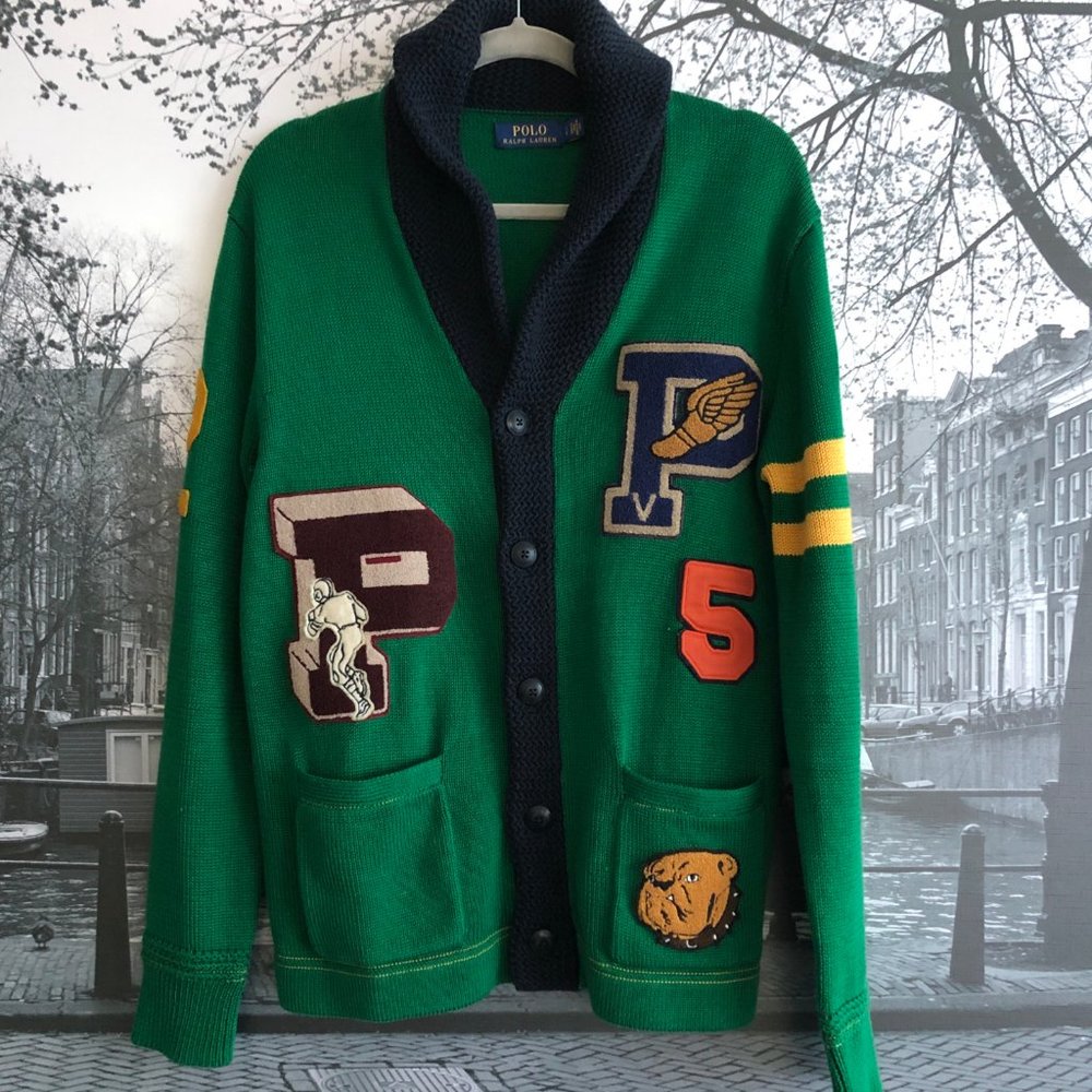 Polo Ralph Lauren Cardigan Letterman Cardigan - Picture 2 of 8
